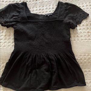 Madewell Lucie Smocked Eyelet Top